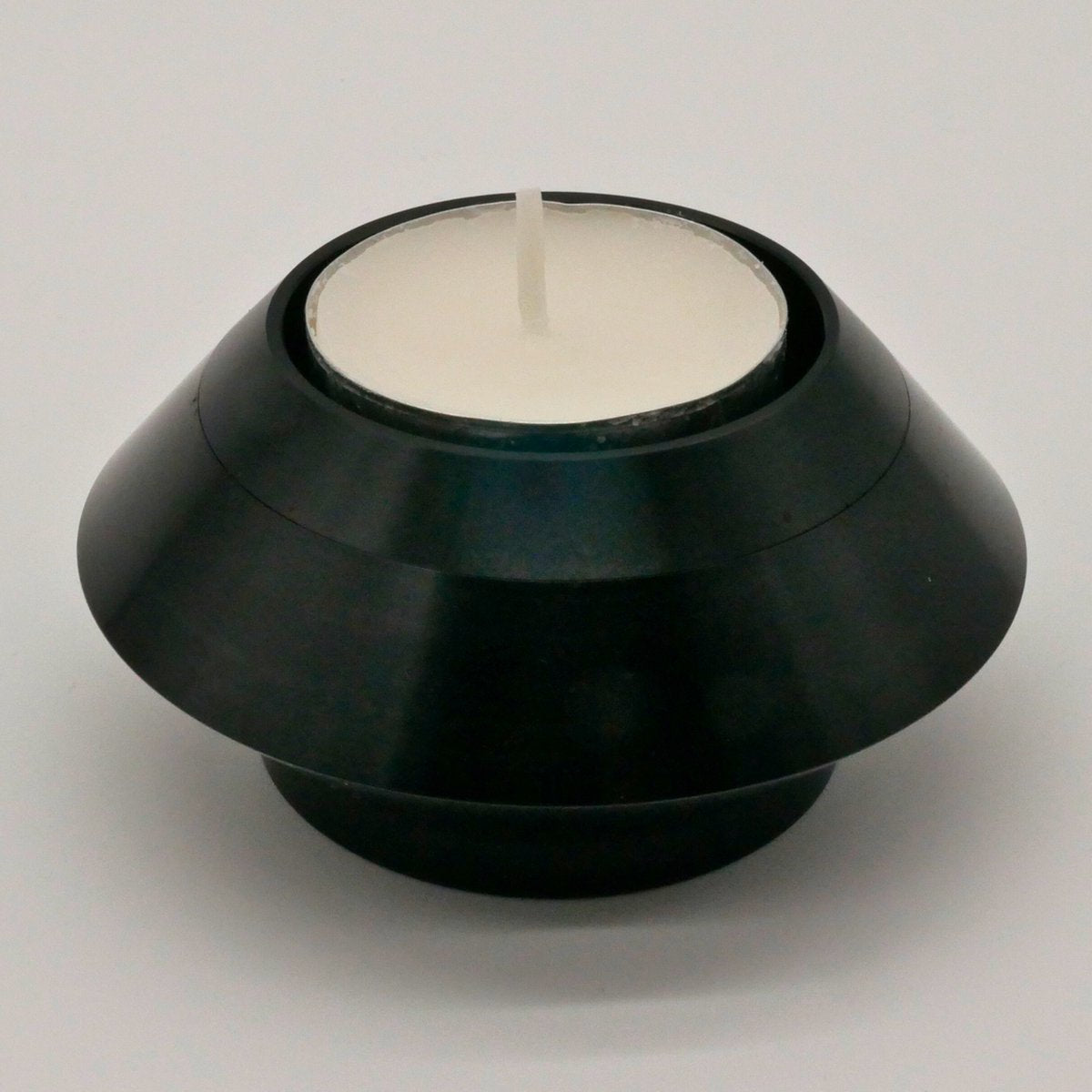 Mini urn - Waxinelichthouder - Zwart kleurig - Met waxinelichtje - Kaars