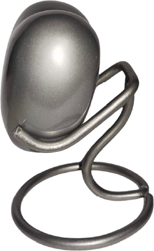 Akerz Mini Urn - zilver - Hart - Aluminium - Inclusief Standaard - Graveerbaar - 80ml