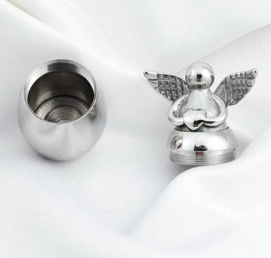 Mini Urn Engel Zilver - Crematie - Ass - 3,8cm.