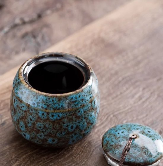 Urn 130 ML - Crematie Urn - Uniek - Voor Huisdieren of Menselijk As - Crematie As - Mini Urn - Decoratie Urn - Blauw