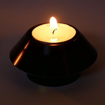 Mini urn - Waxinelichthouder - Zwart kleurig - Met waxinelichtje - Kaars