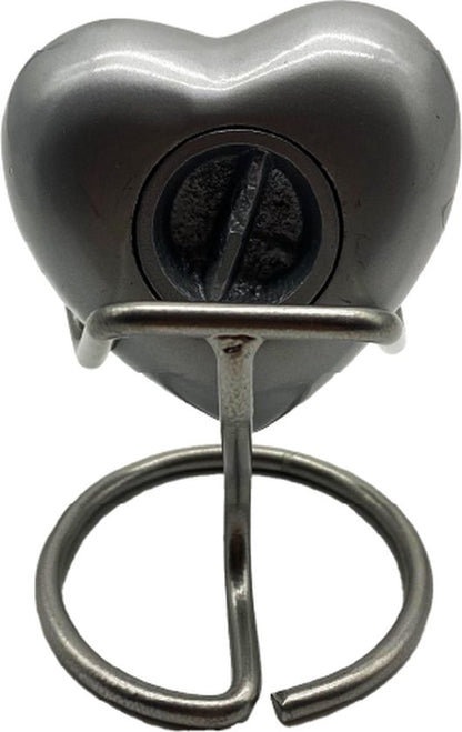 Akerz Mini Urn - zilver - Hart - Aluminium - Inclusief Standaard - Graveerbaar - 80ml