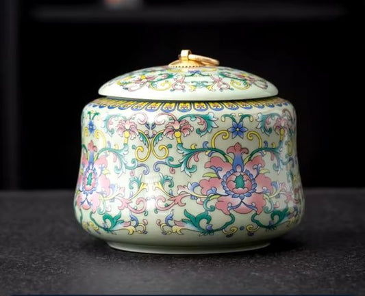 luxe Begrafenis Urn 885ML - Urn - Crematie Urn - As Urn - Voor Huisdieren, Honden, Katten of Menselijk As - Crematie As - Mini Urn - Geel