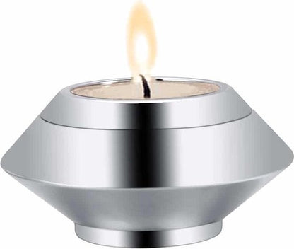 Mini urn - Waxinelichthouder - Zwart kleurig - Met waxinelichtje - Kaars