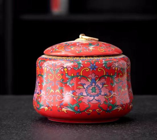 luxe Begrafenis Urn 885ML - Urn - Mini Crematie Urn - As Urn - Voor Huisdieren, Honden, Katten of Menselijk As - Crematie As - Mini Urn - Rood