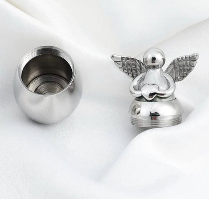 Mini Urn Engel Zilver - Crematie - Ass - 3,8cm.