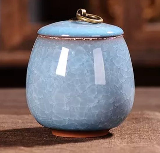 Mini Urn keramiek Soft Blauw 170ml
