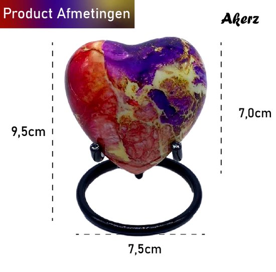 Akerz Mini Urn - paars / roze - Hart - Aluminium - Inclusief Standaard - Graveerbaar - 80ml