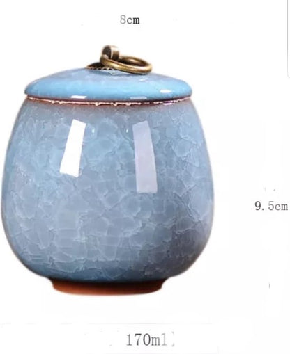 Mini Urn keramiek Soft Blauw 170ml