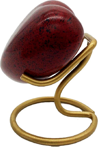 Akerz Mini Urn - rood met zwart - Hart - Aluminium - Inclusief Standaard - Graveerbaar - 80ml